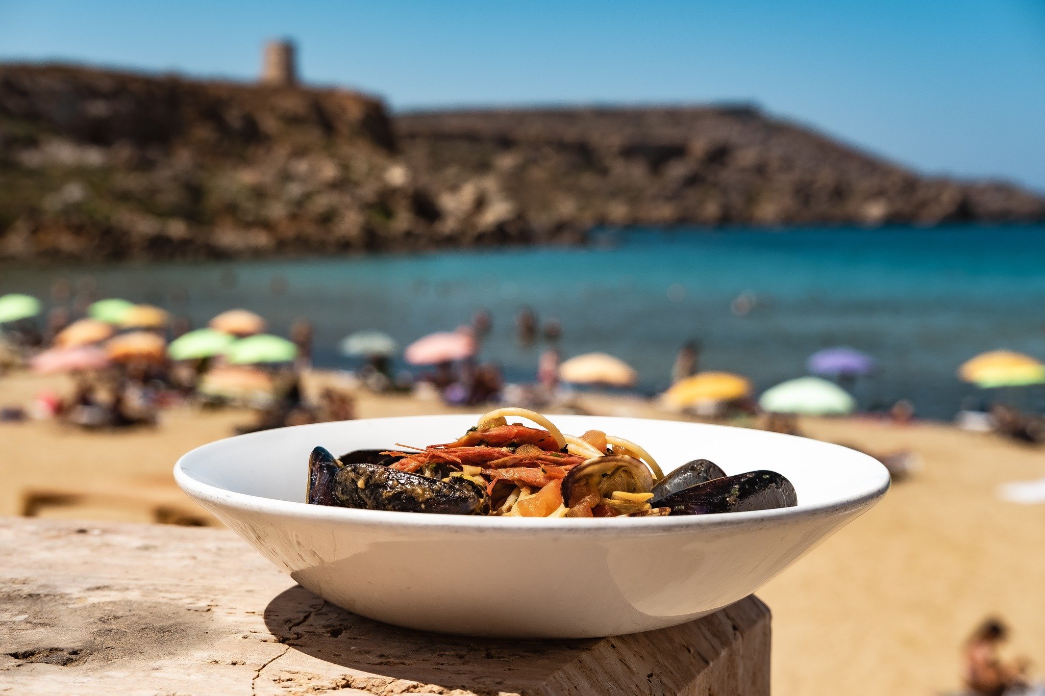 Agliolio food - Malta restaurants with a view