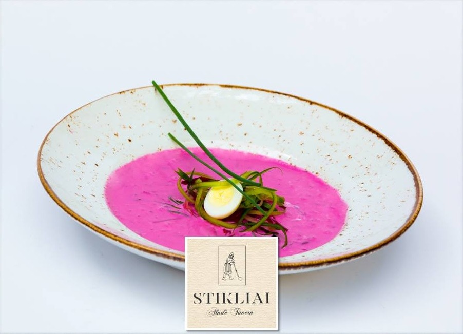 Stikliu taverna - Lithuanian pink soup in Vilnius restaurants